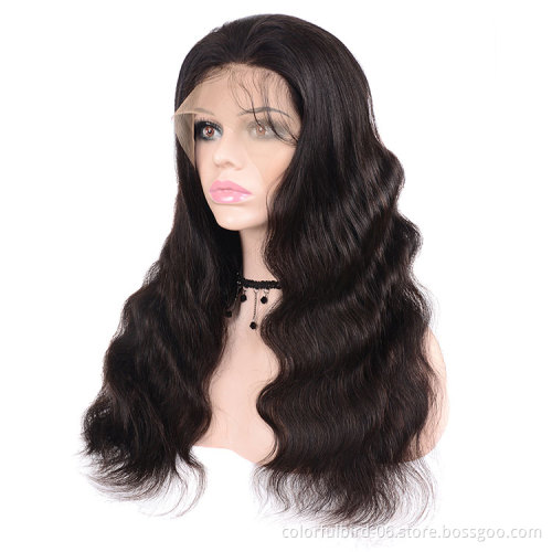 Raw Indian Remy Human Hair Wig with 13*4 frontal Wholesale Virgin Lace Closure Wig 13*4 lace front body wave wig